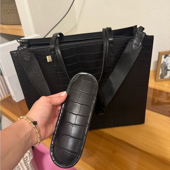BEIS The Large Work Tote in Black Croc - Picture 6 of 8